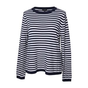 Talbots‎ Nautical Striped Sweater Navy & White Soft Lambswool Blend Gently Used